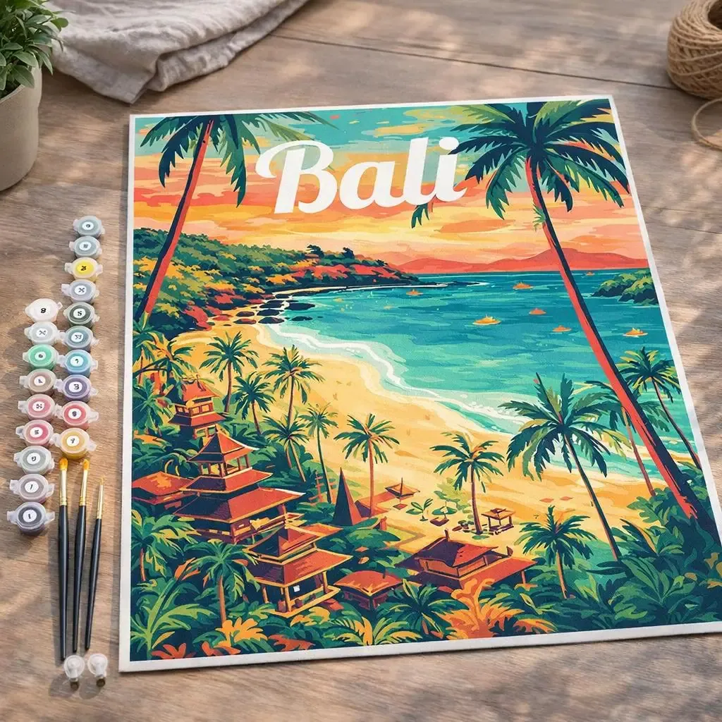 Peinture par numéro Affiche de voyage Bali