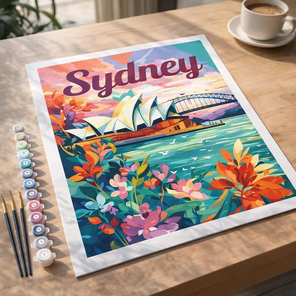Peinture par numéro Affiche de voyage Sydney