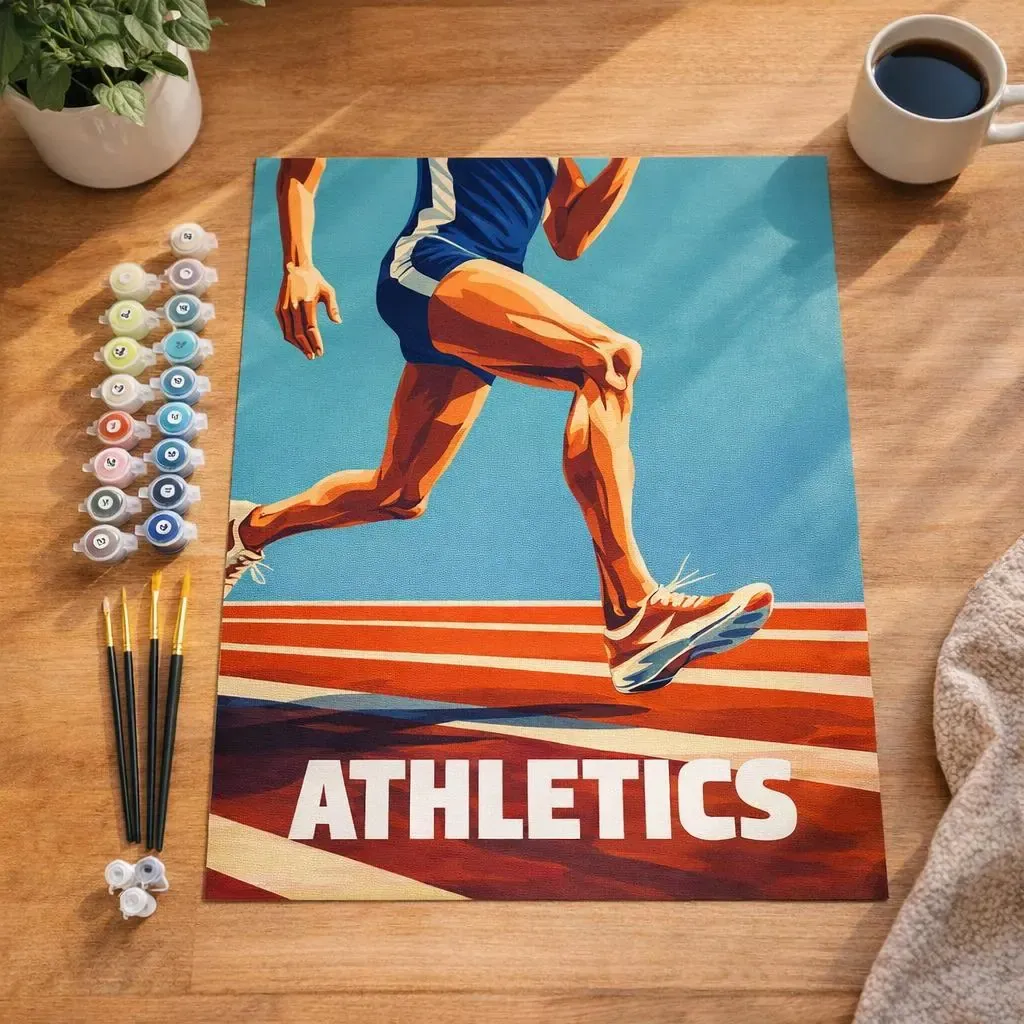 Peinture par numéro Affiche sportive Athlétisme