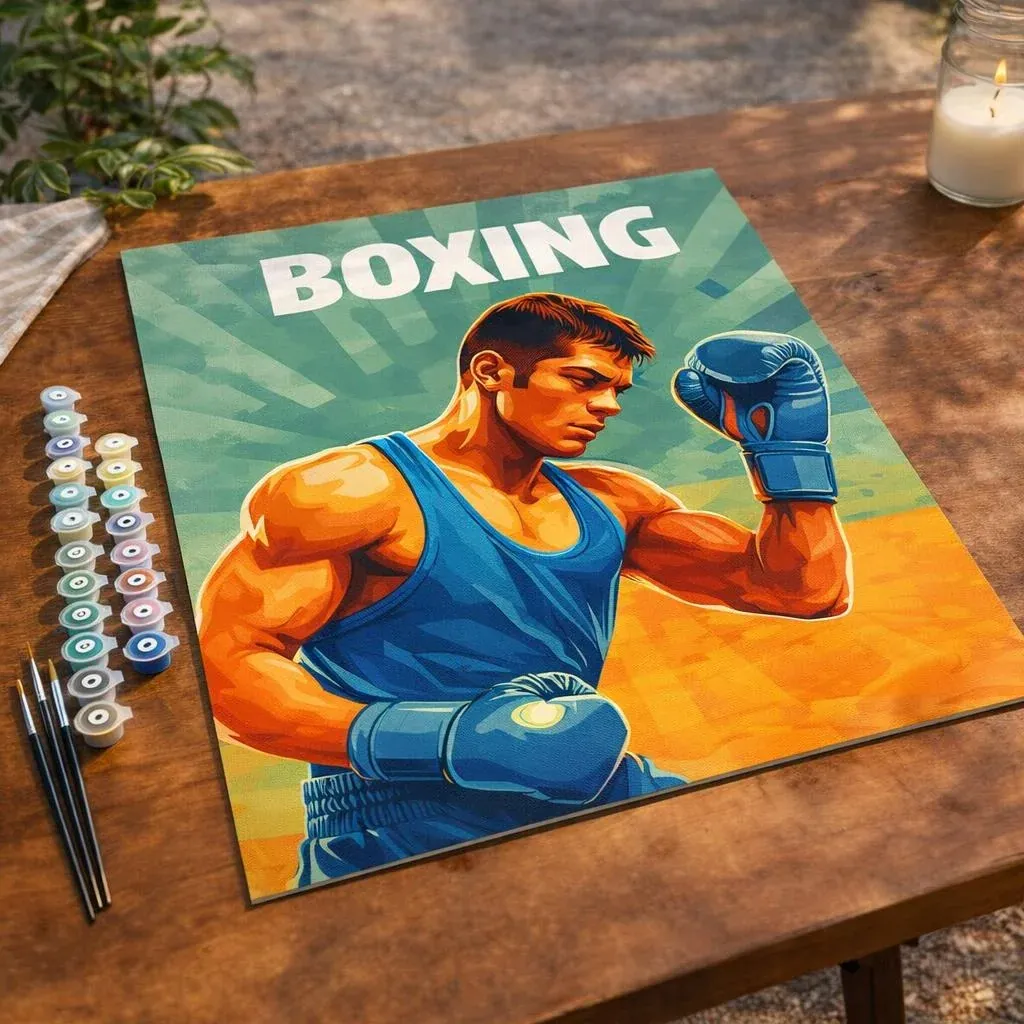 Peinture par numéro Affiche sportive Boxe