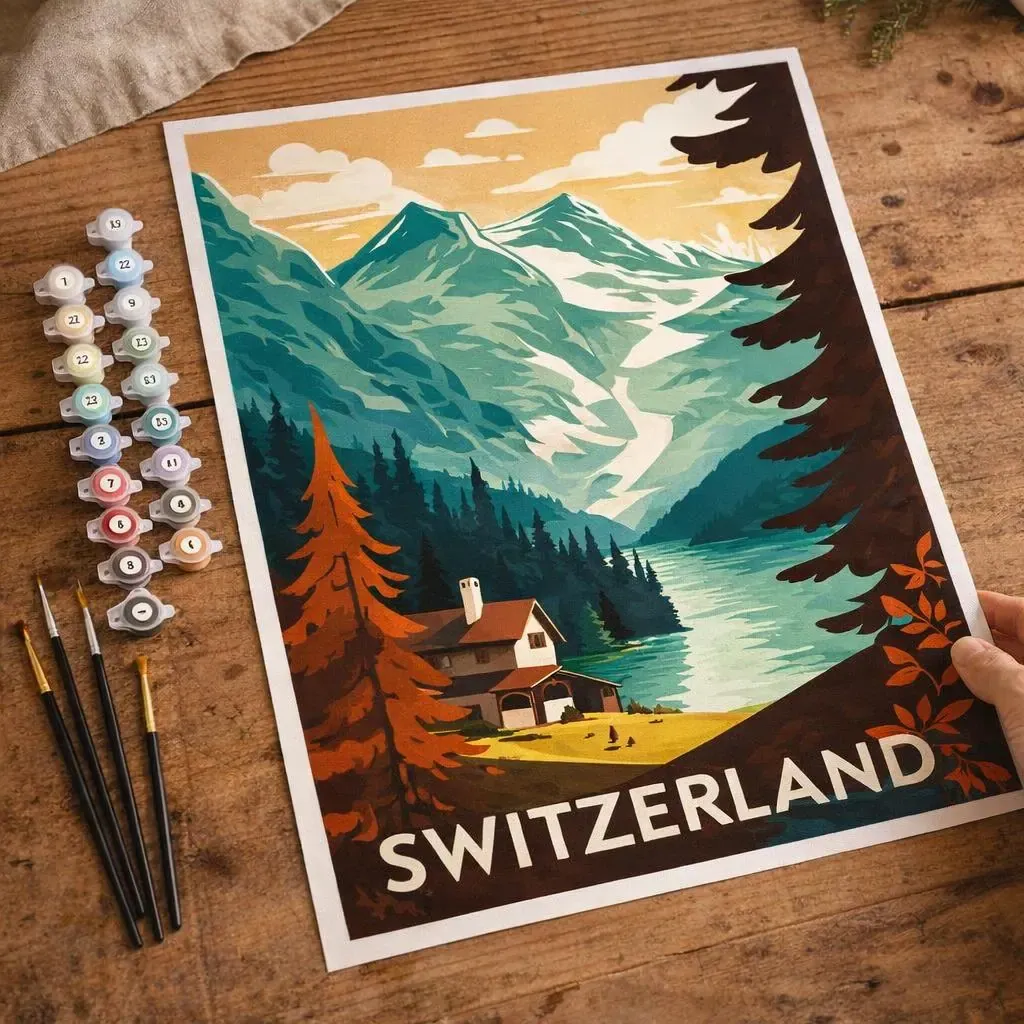Peinture par numéro Affiche Vintage Berne