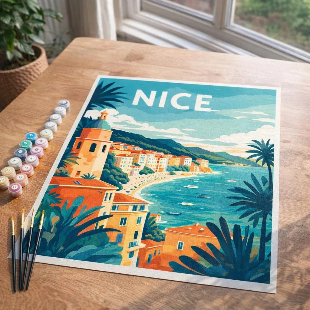 Peinture par numéro Affiche Vintage Nice