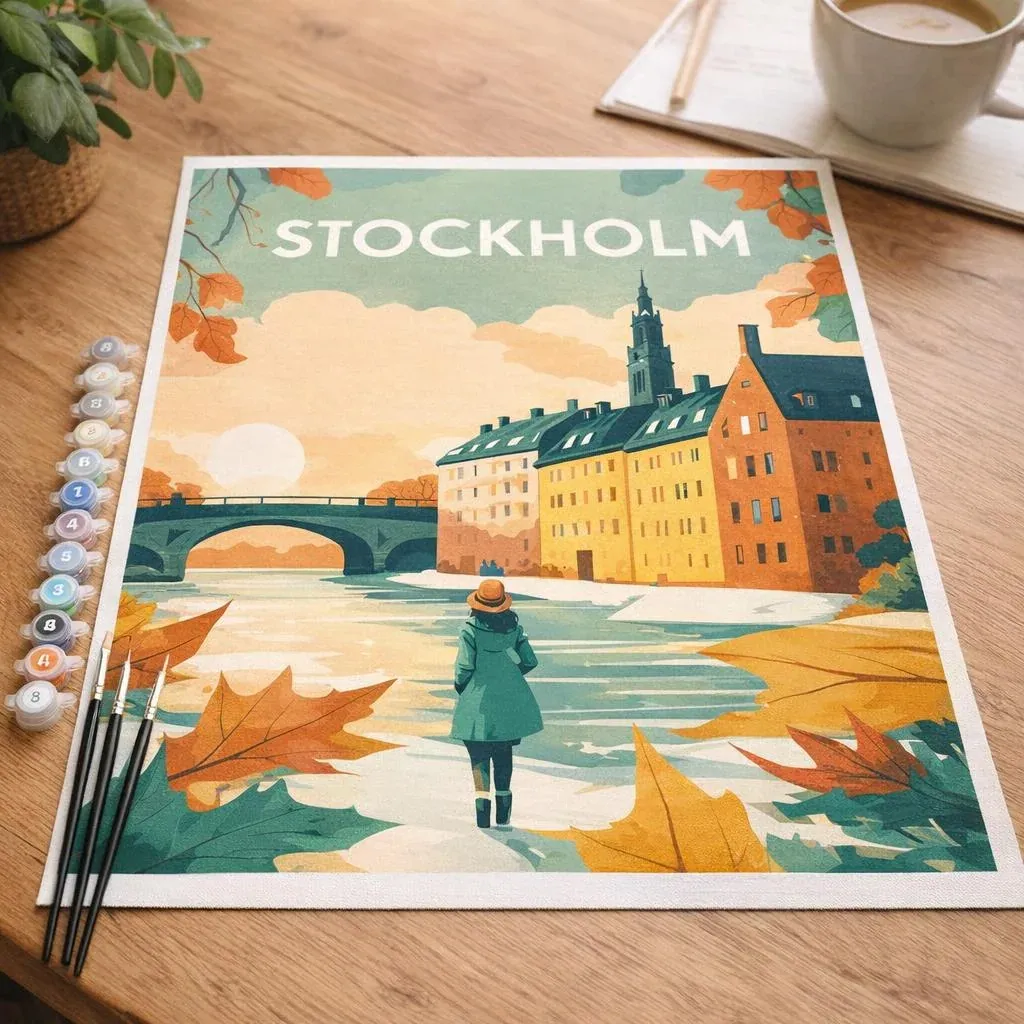Peinture par numéro Affiche Vintage Stockholm