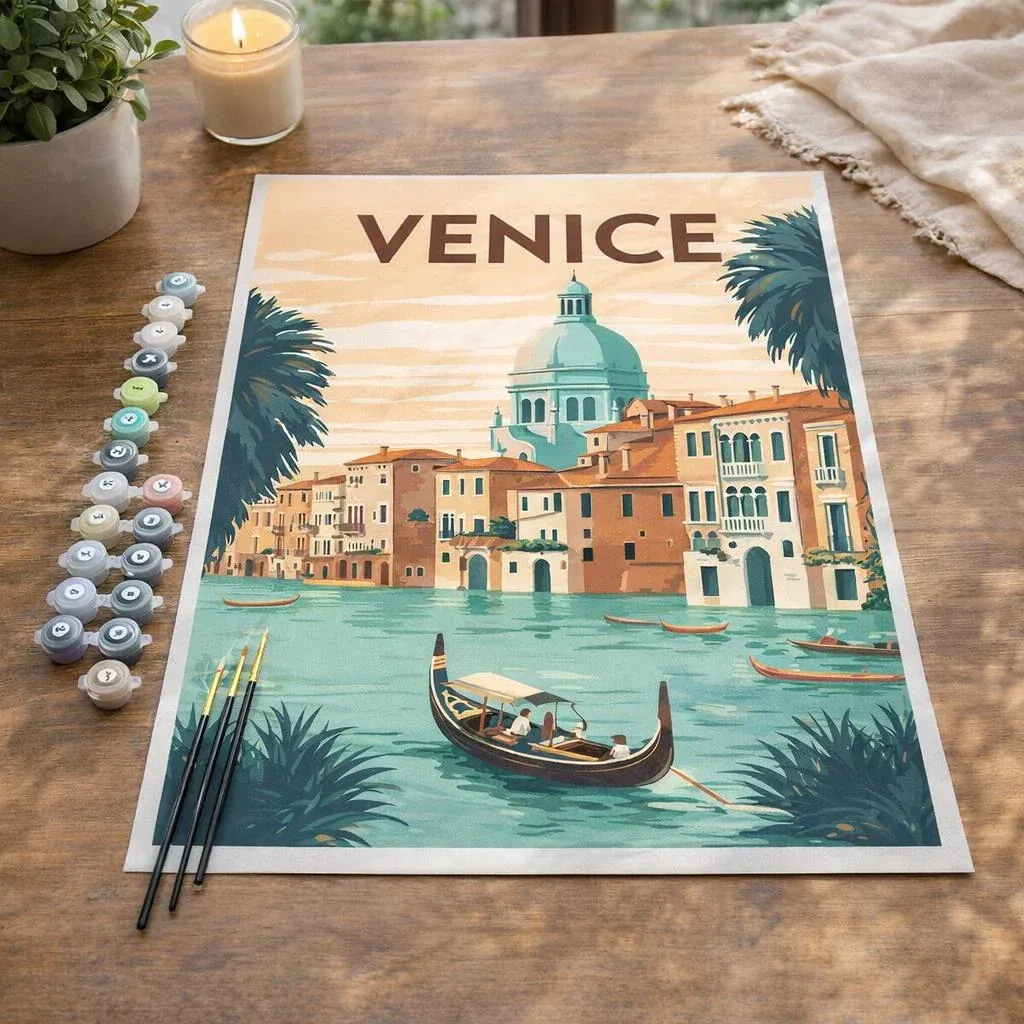 Peinture par numéro Affiche Vintage Venise