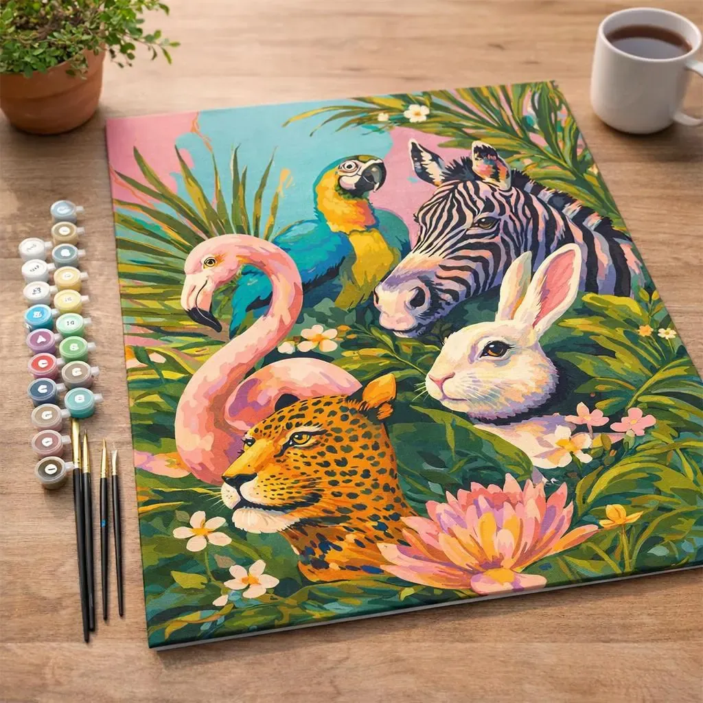 Peinture par numéro Amis de la jungle