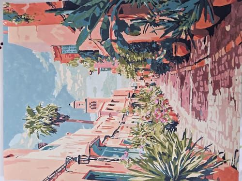 Toile peinte par Ruelle M.
