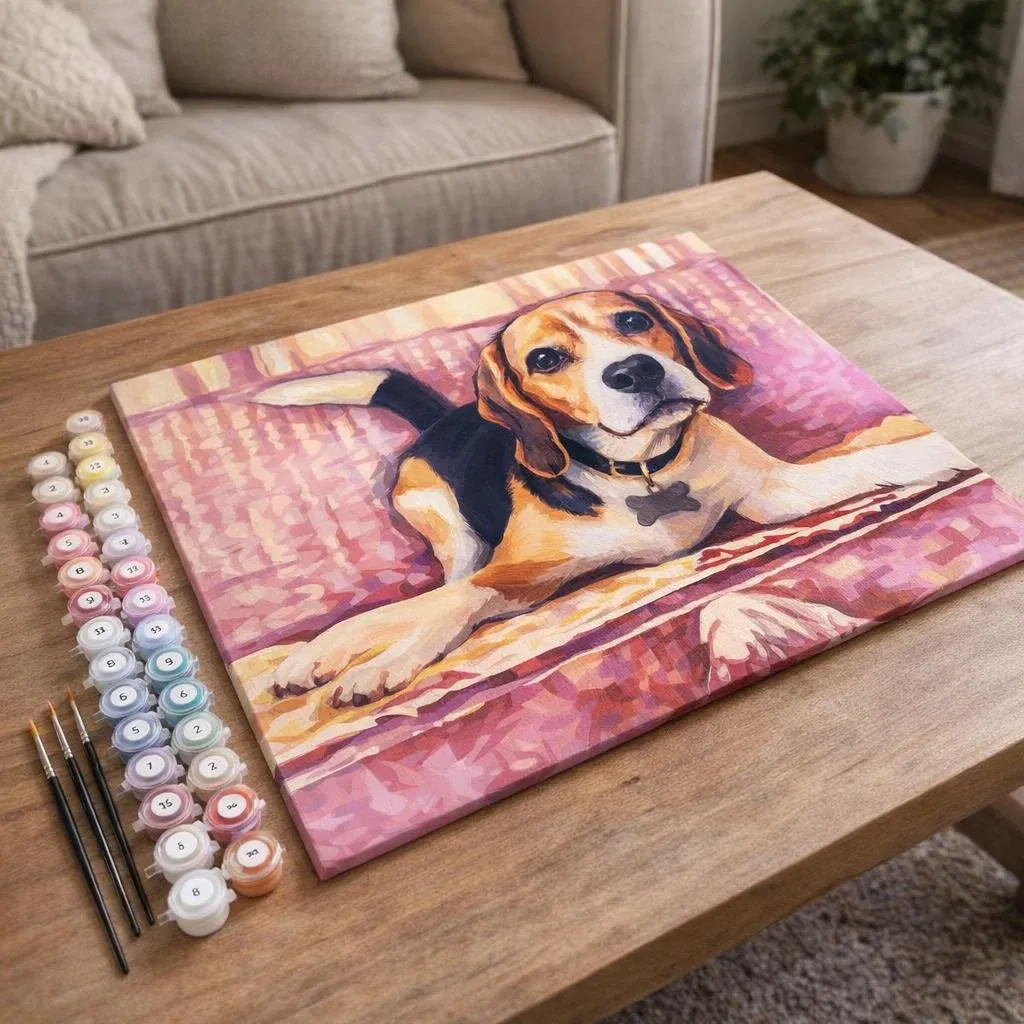 Peinture par numéro Beagle Mignon