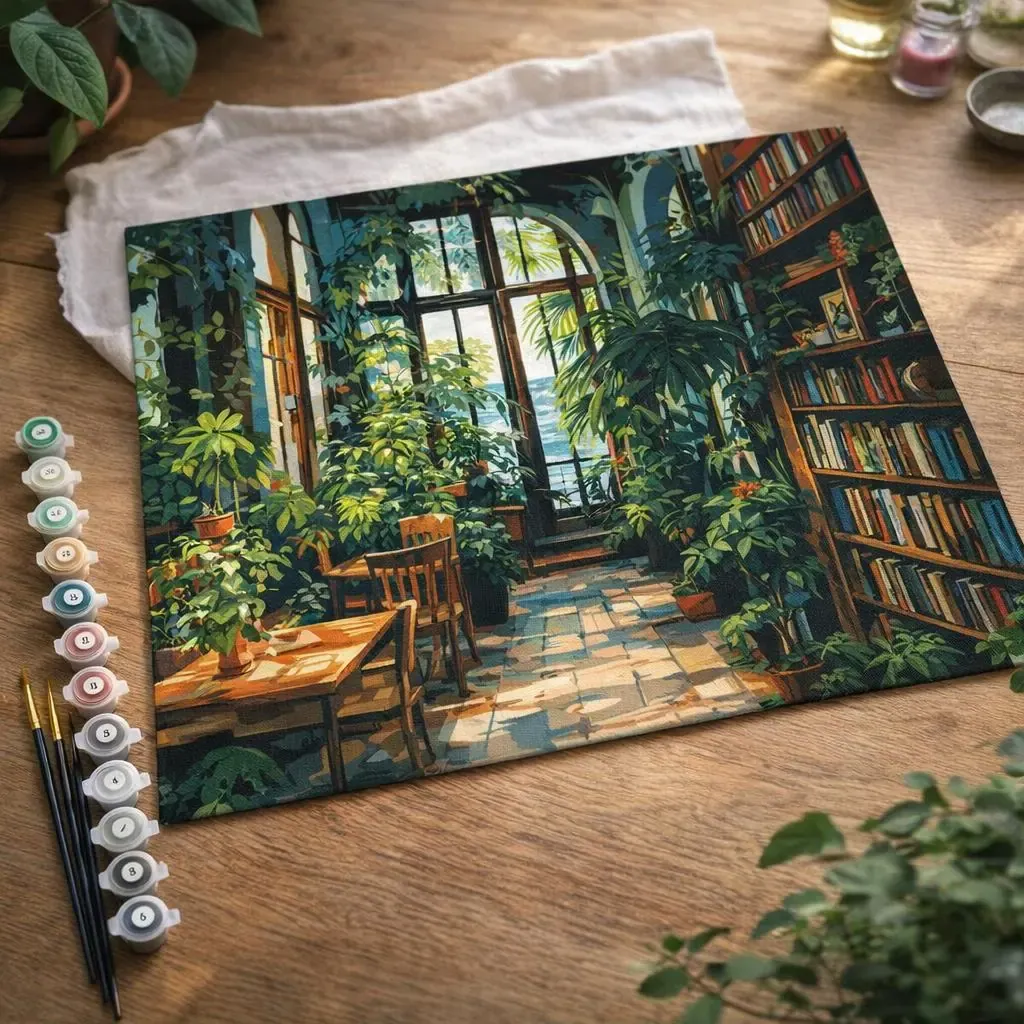 Peinture par numéro Bibliothèque de la serre