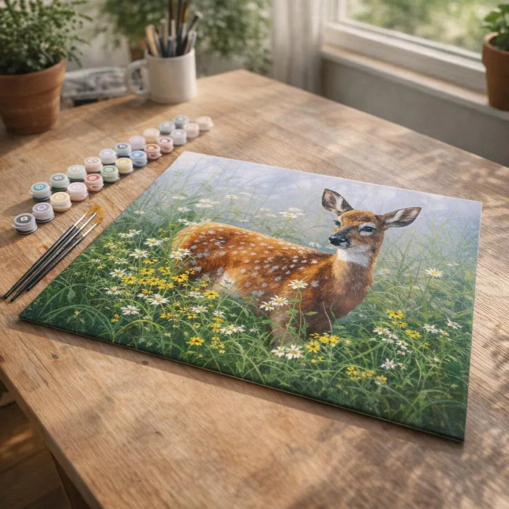 Peinture par numéro Biche dans la Prairie