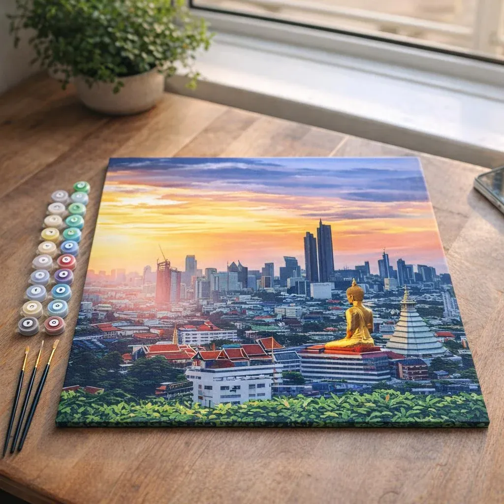 Peinture par numéro Buddha Bangkok