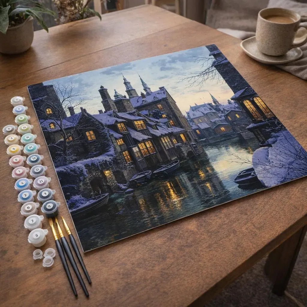 Peinture par numéro Canaux au crepuscule