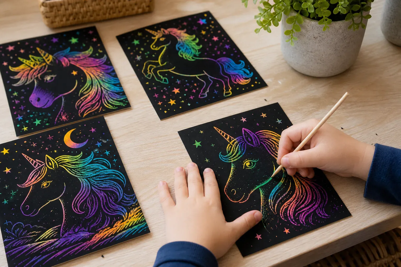 Quelle carte à gratter licorne choisir pour un enfant créatif ?