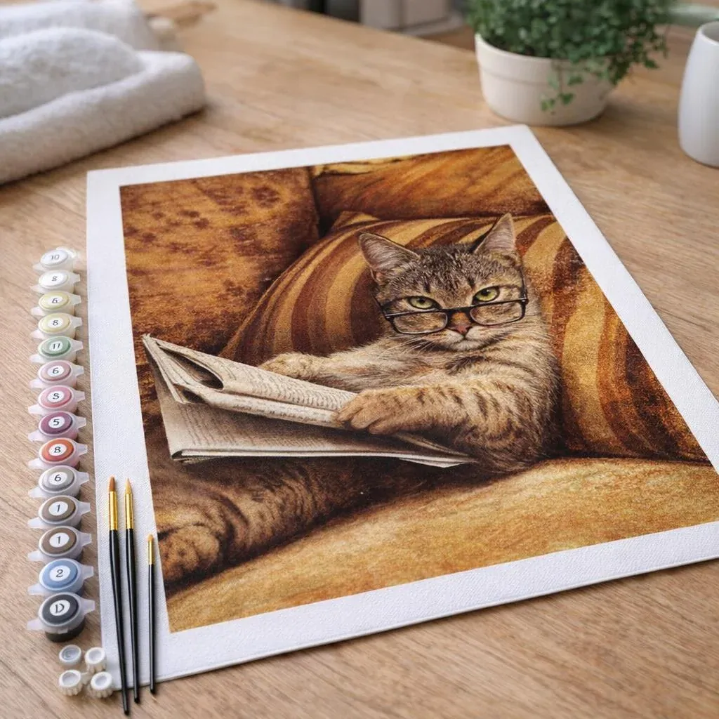 Peinture par numéro Chat Connaisseur