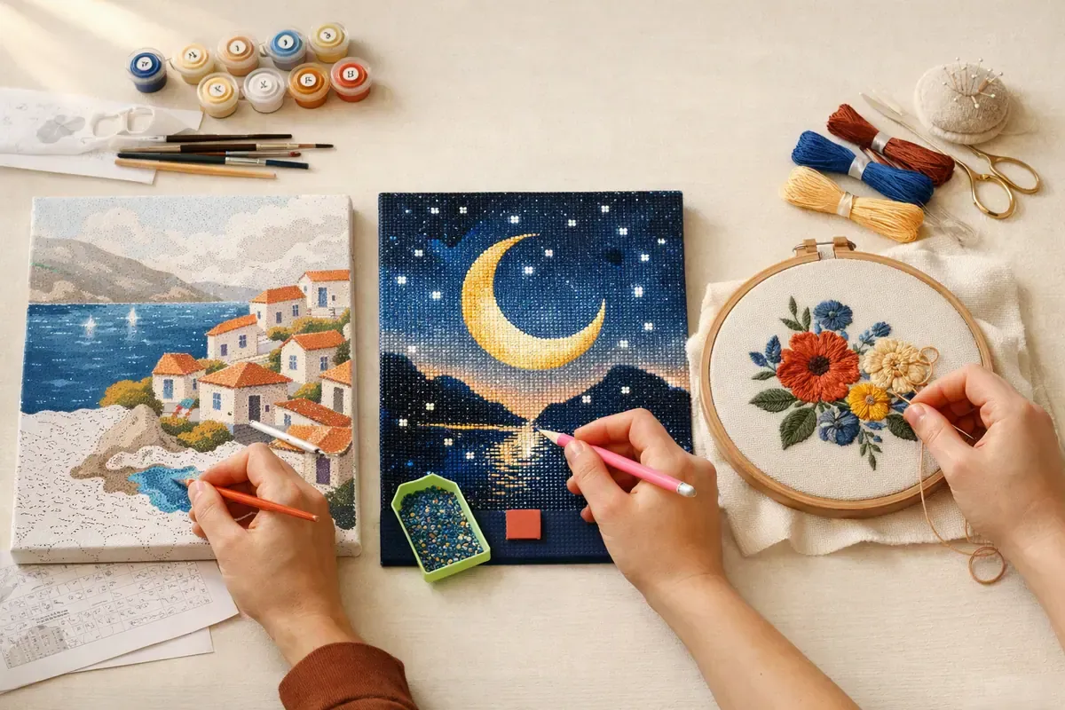 Peinture par numéro, diamond painting ou broderie diamant : que choisir ?