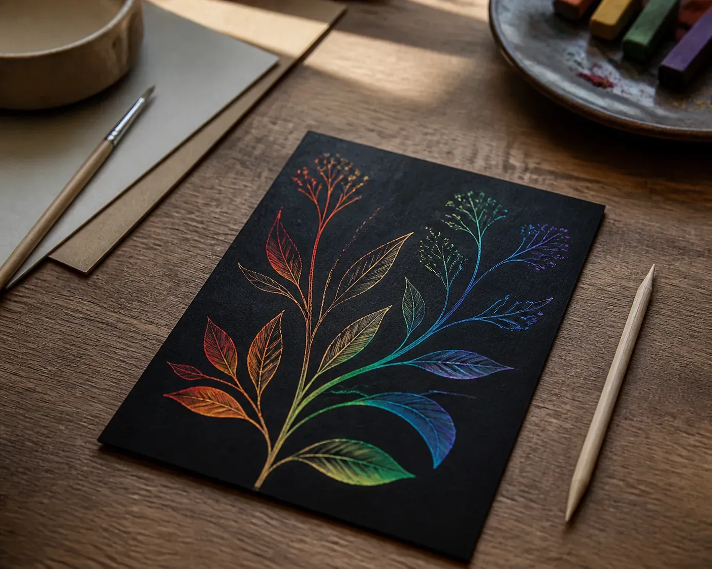 Un dessin de carte à gratter facile se crée à la maison