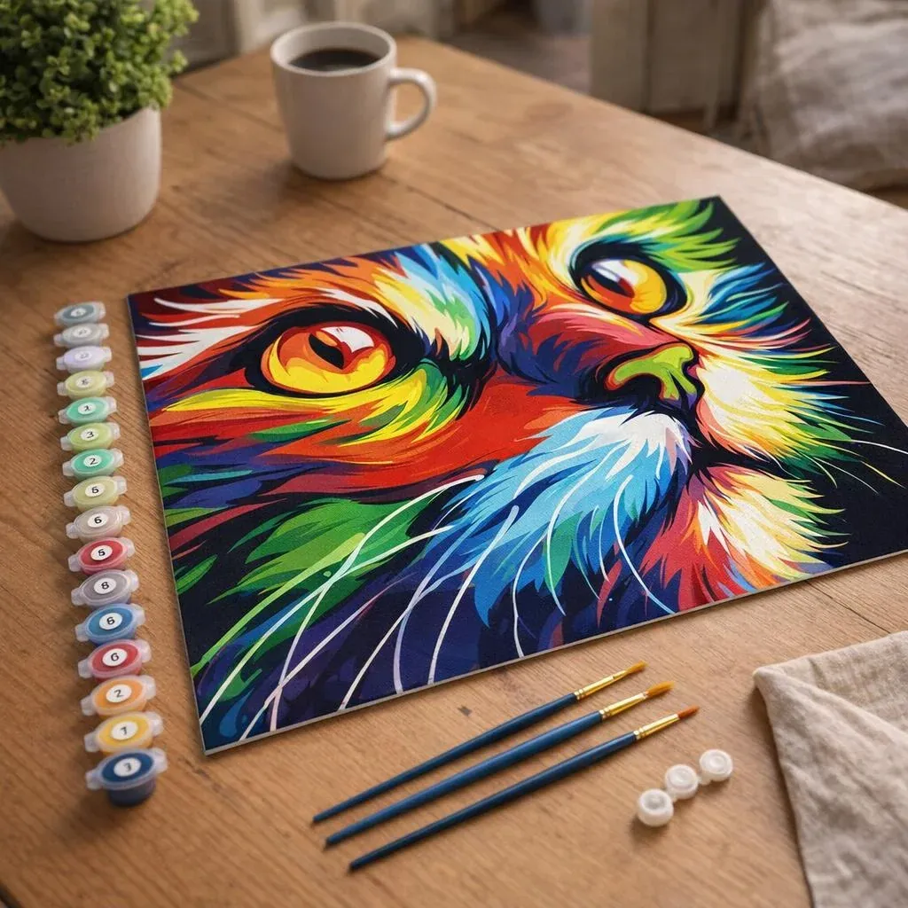 Peinture par numéro Félin Pop Art