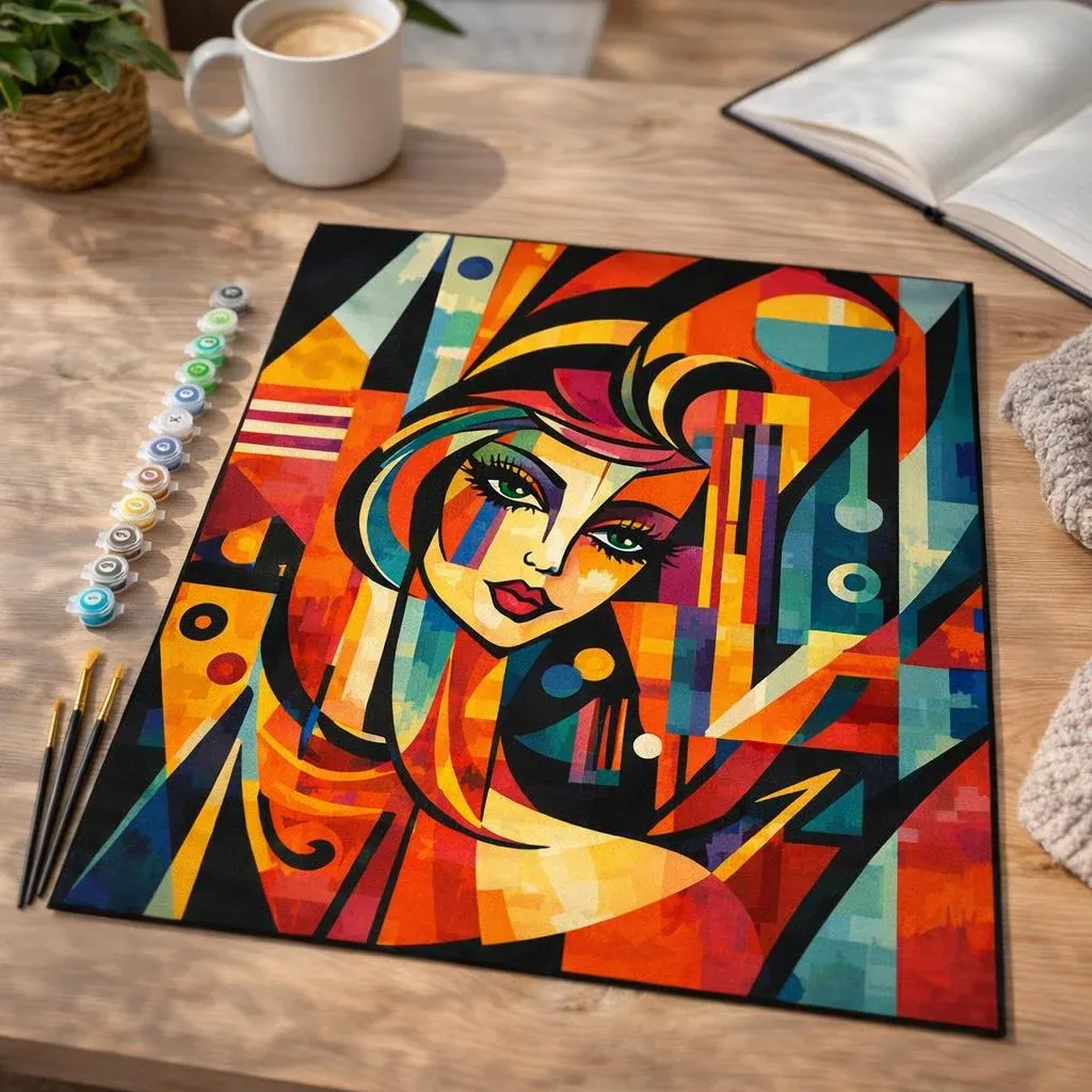 Peinture par numéro Femme abstraite style Picasso