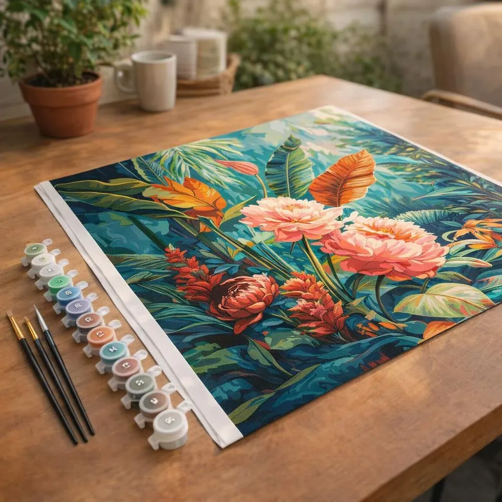 Peinture par numéro Fleurs de la jungle