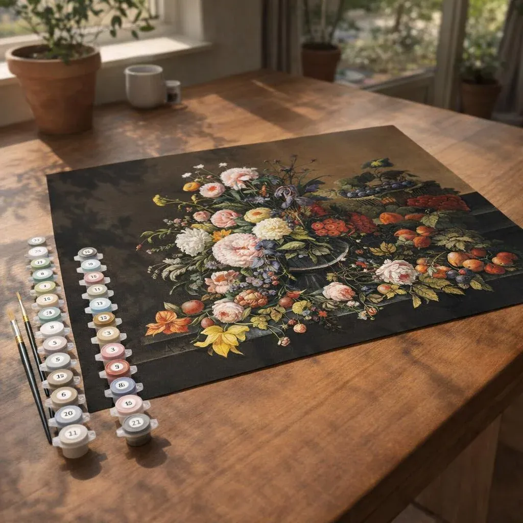 Peinture par numéro Fleurs et Fruits Severin Roesen