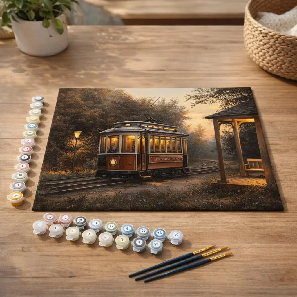 Peinture par numéro Gare de tramway