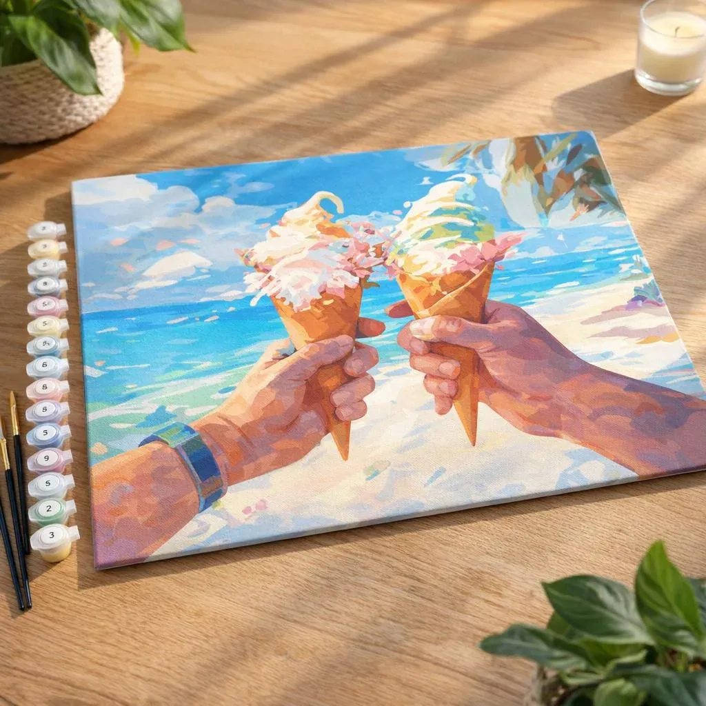 Peinture par numéro Glace en bord de mer