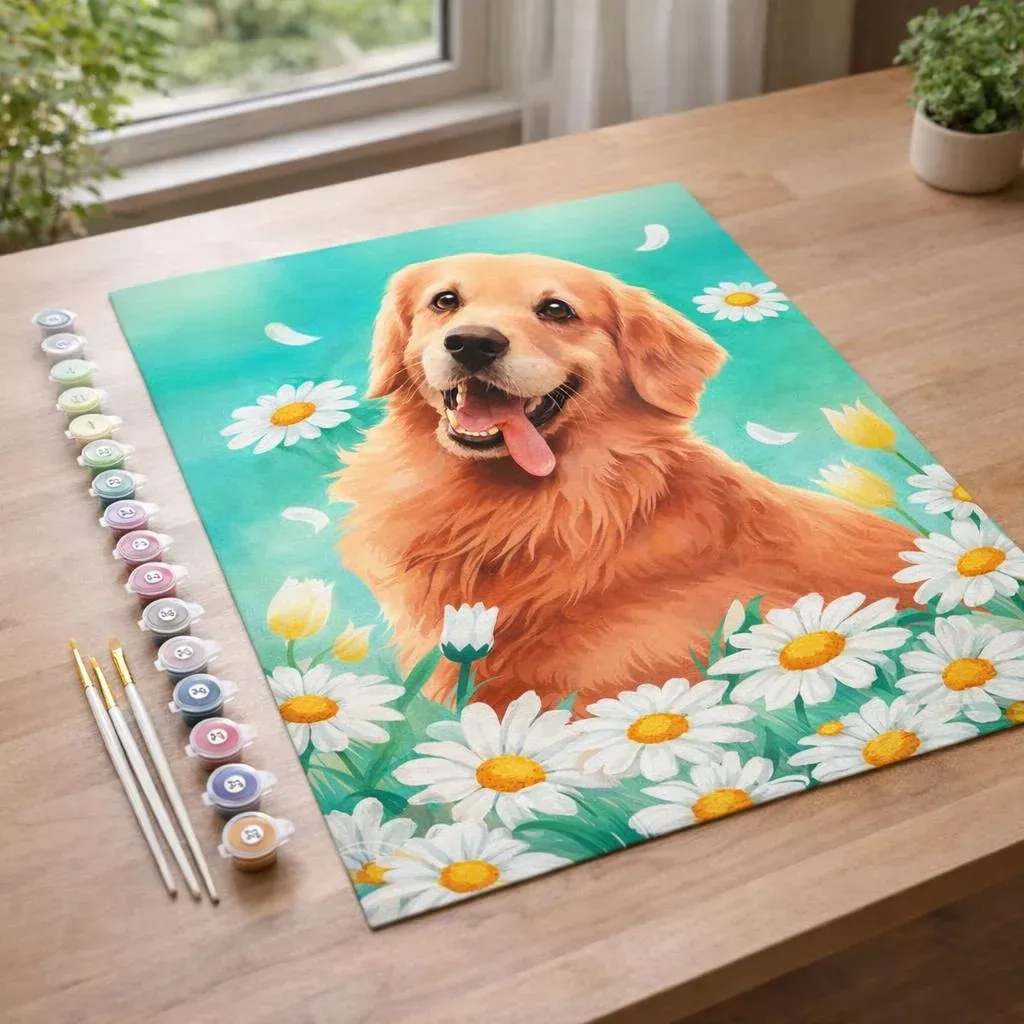 Peinture par numéro Golden Retriever