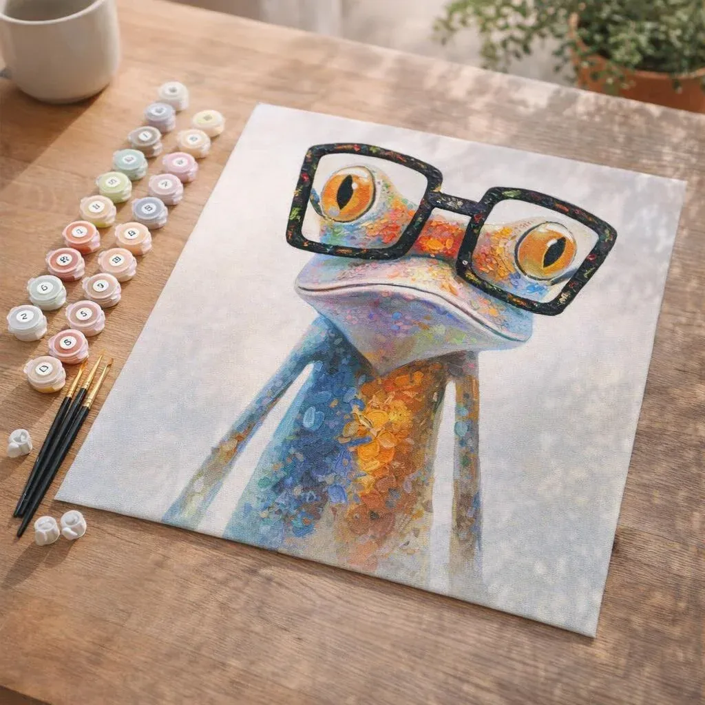 Peinture par numéro Grenouille et Lunettes