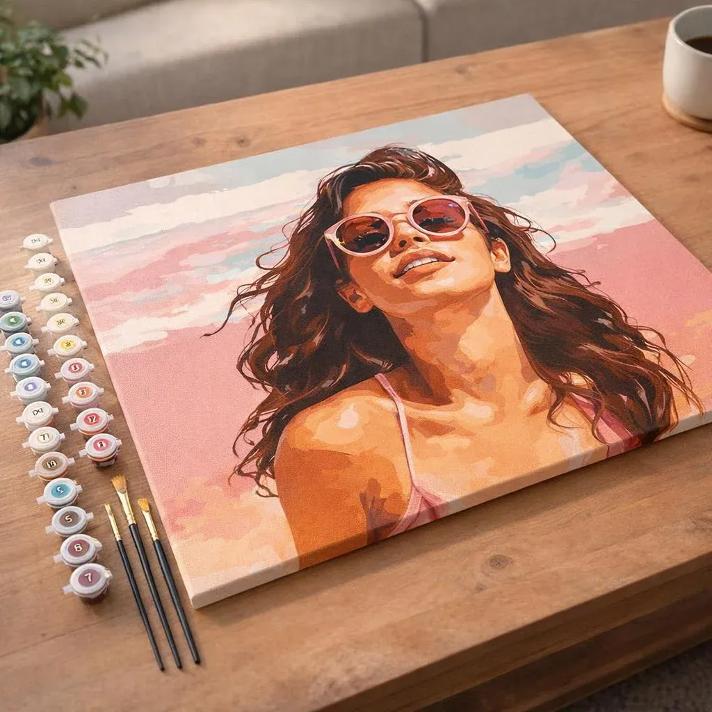 Peinture par numéro Joie en bord de mer