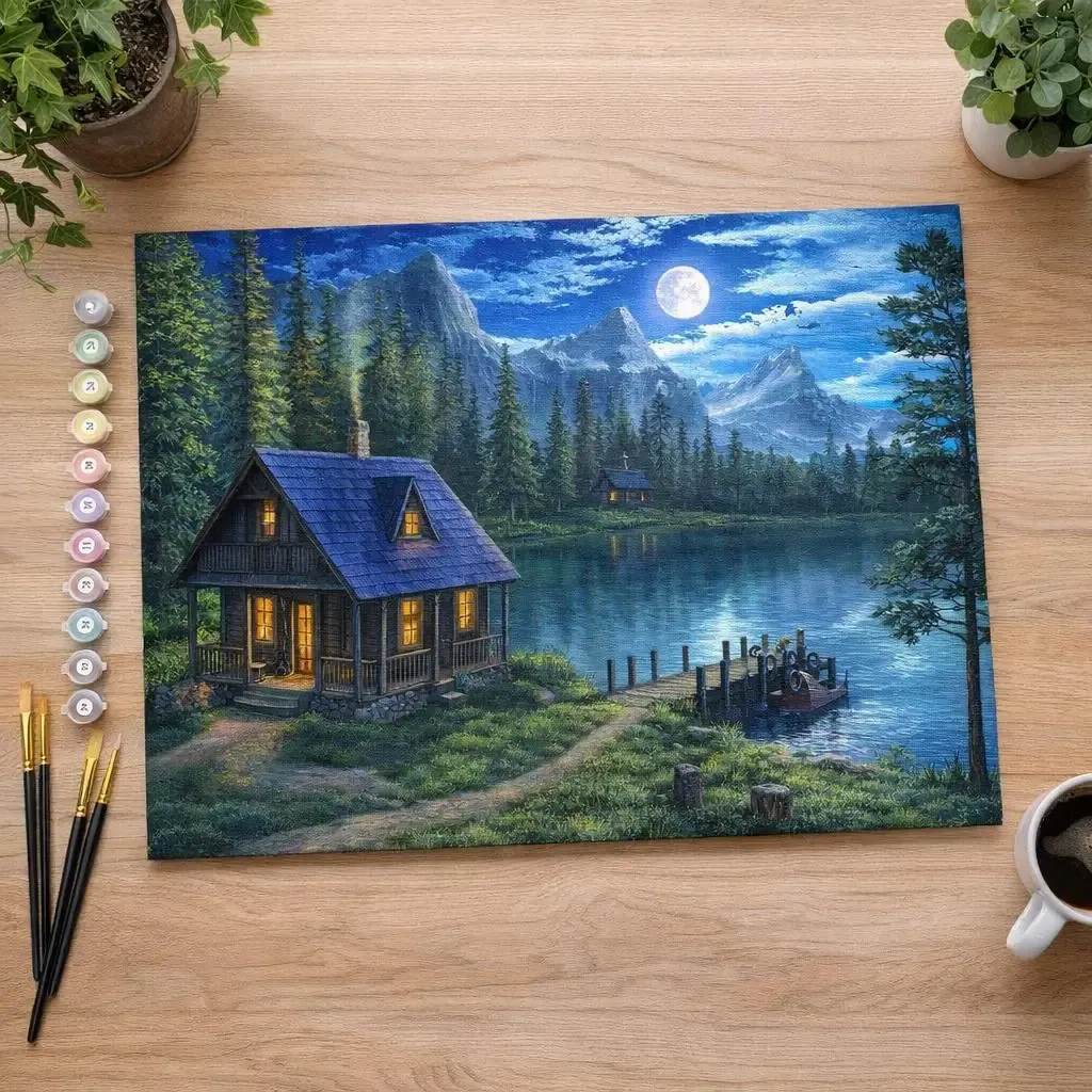 Peinture par numéro Lac nocturne