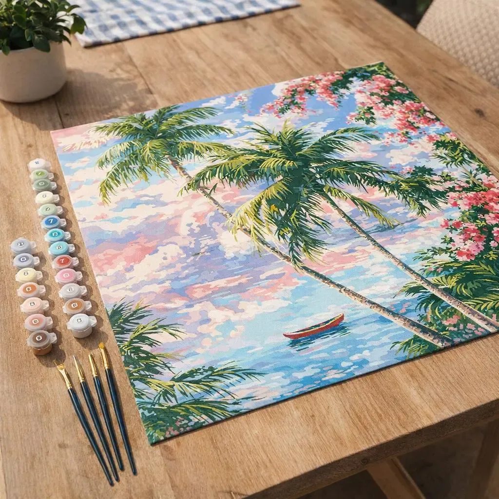 Peinture par numéro Lagon de Rêve Tropical