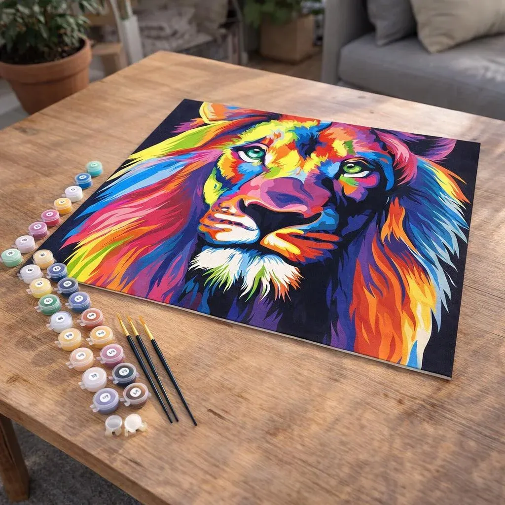 Peinture par numéro Lion Pop Art
