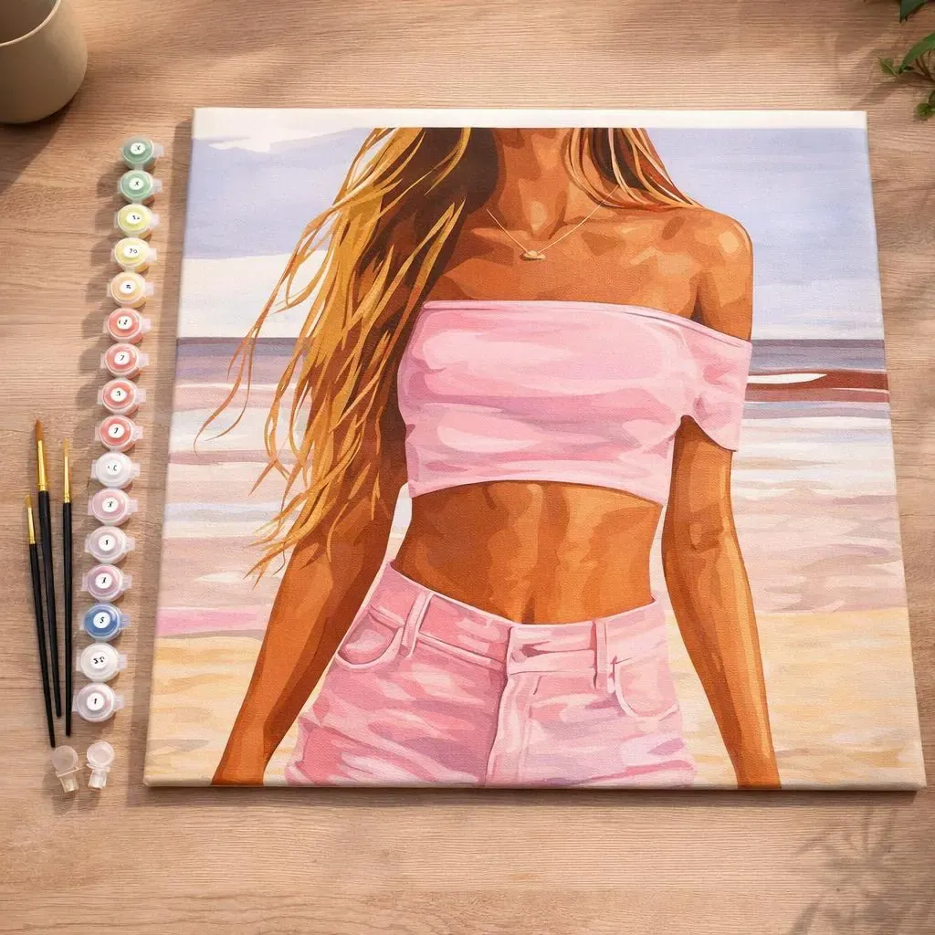 Peinture par numéro Mer, sable et élégance