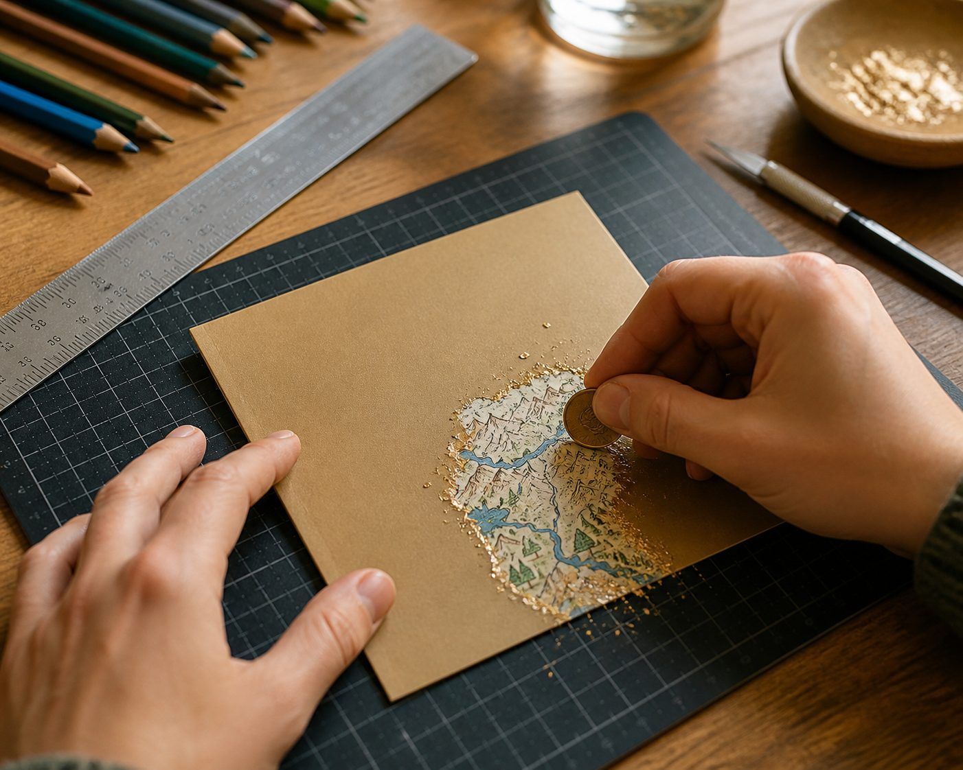 3. Dessiner et gratter une carte sans abîmer le support