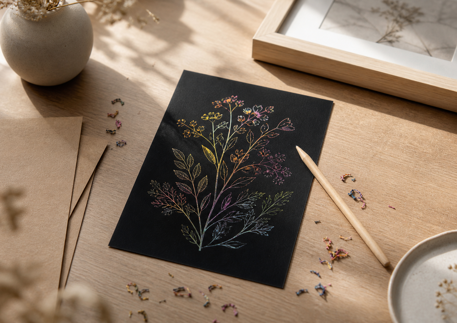 Un modèle de dessin à gratter donne vie à vos idées déco