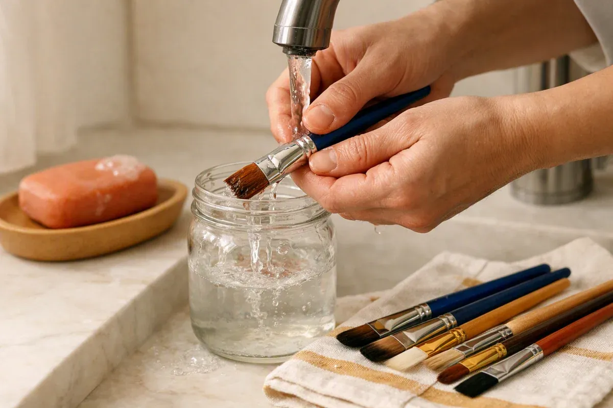 Nettoyer ses pinceaux acryliques, et les faire durer