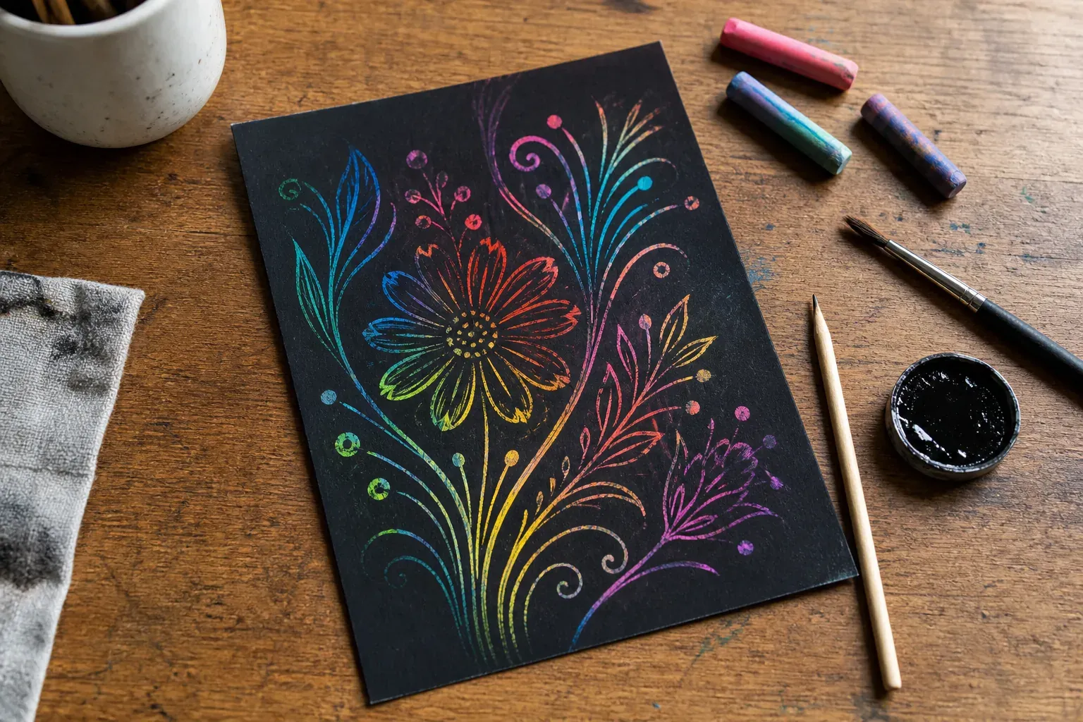 La peinture à gratter transforme une carte en décor personnel