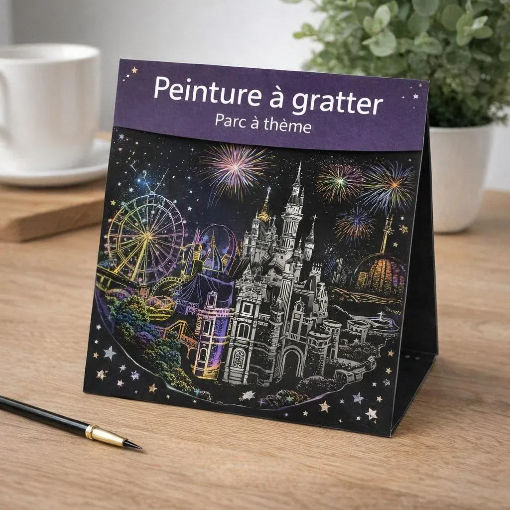 Peinture à gratter Parc à thème
