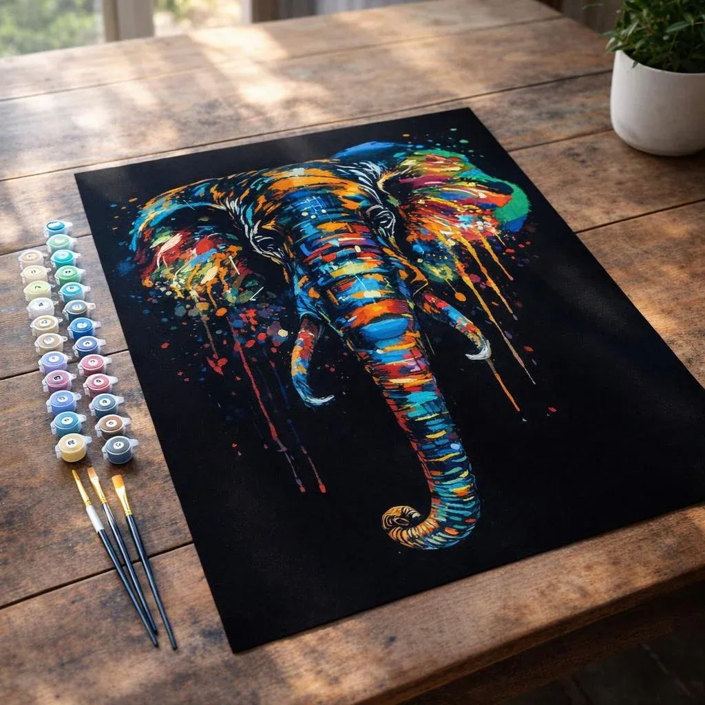 Peinture par numéro Éléphant