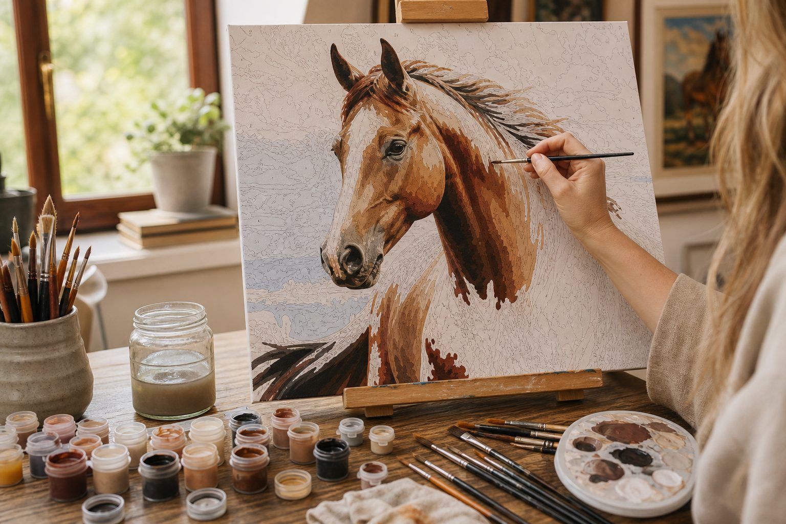 Quelle peinture et quel matériel pour un numéro d’art cheval réussi ?