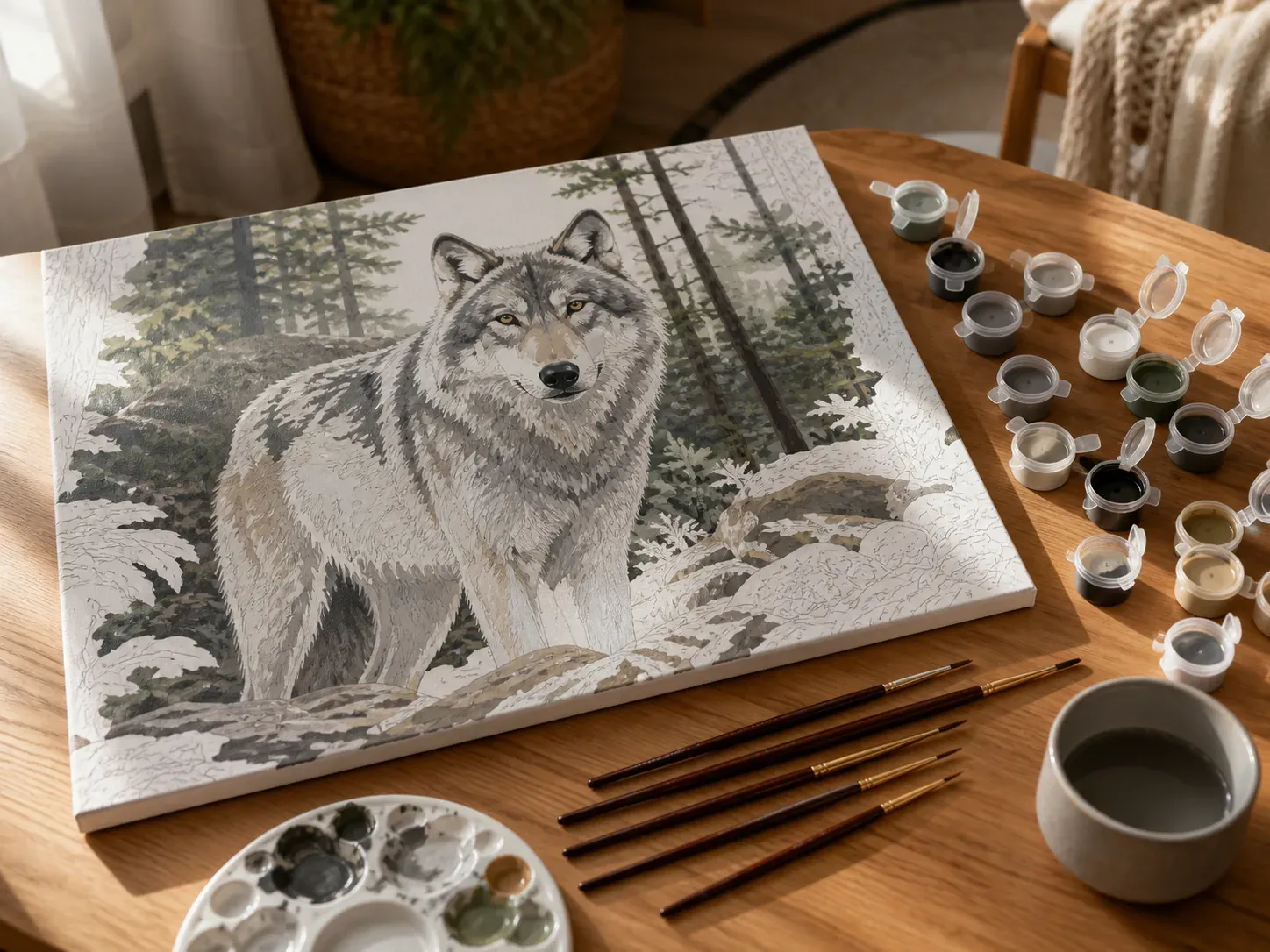Quelle peinture par numéro loup choisir pour votre intérieur ?