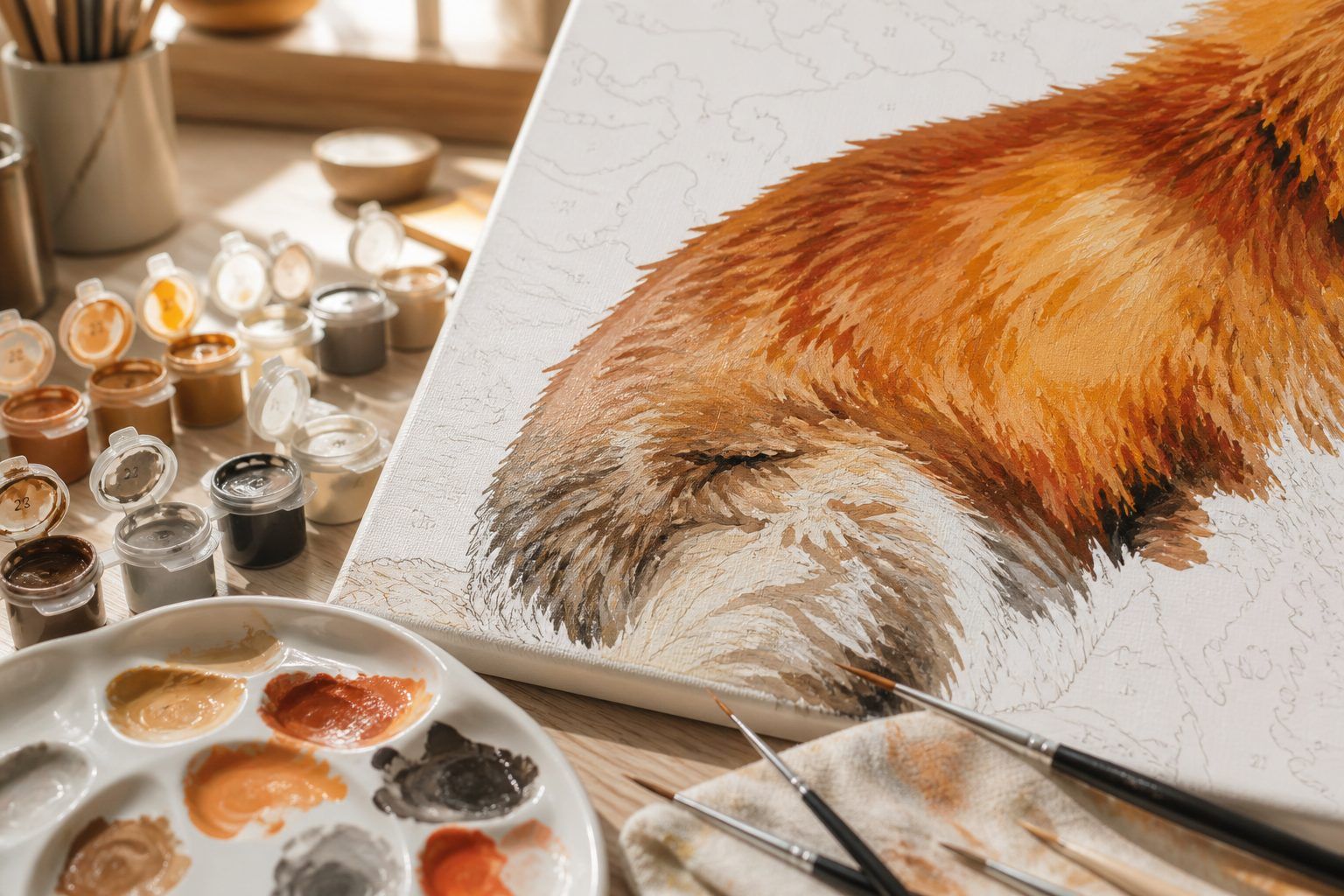 Quelle couleur utiliser pour peindre le pelage d’un renard ?