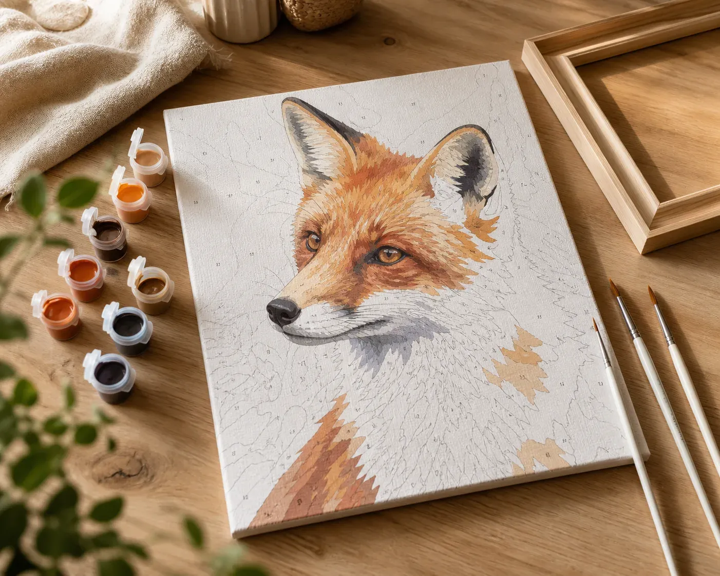 La peinture par numéros Renard trouve sa place dans votre déco