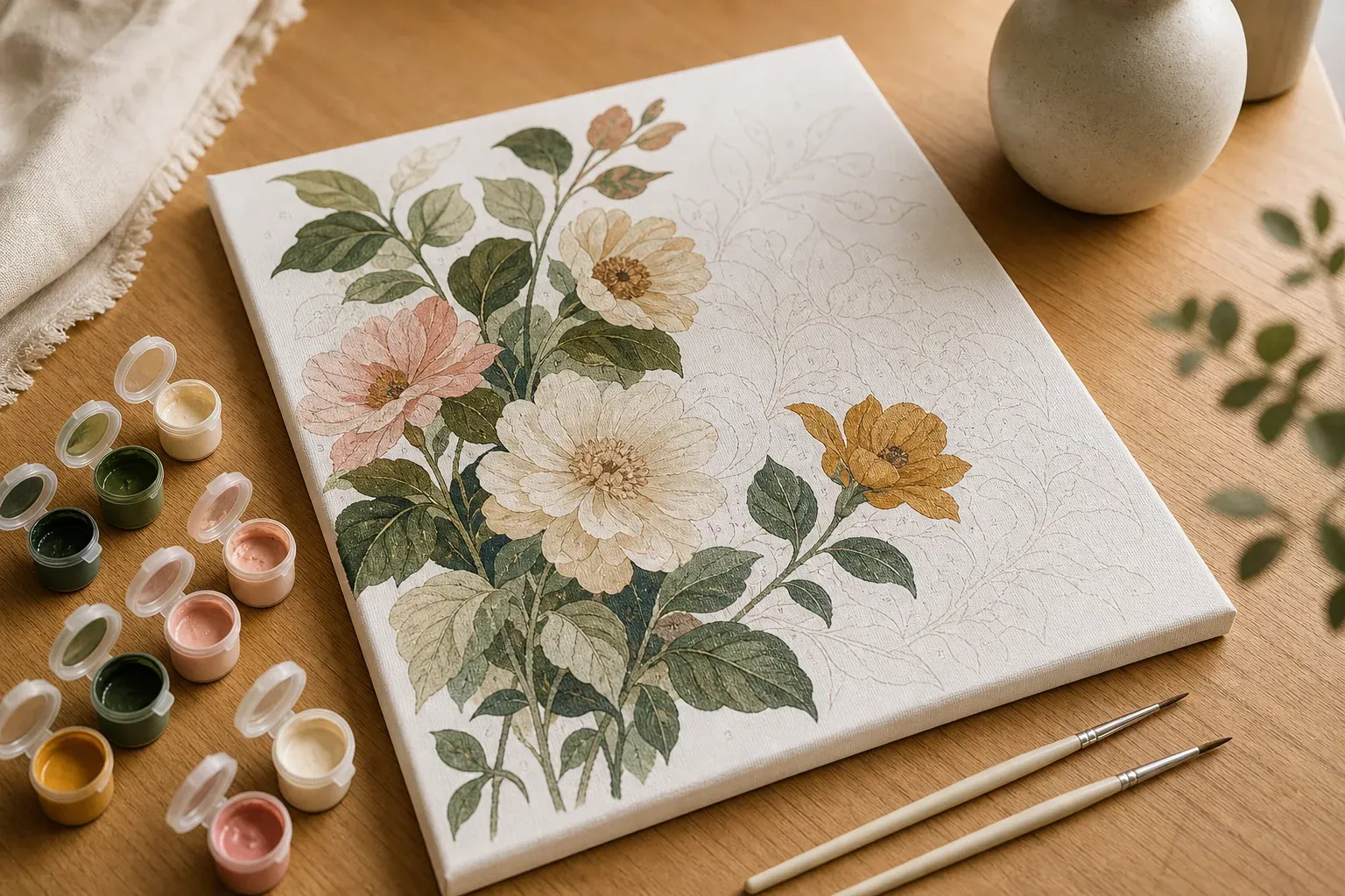 La peinture numérotée se choisit en 5 repères déco