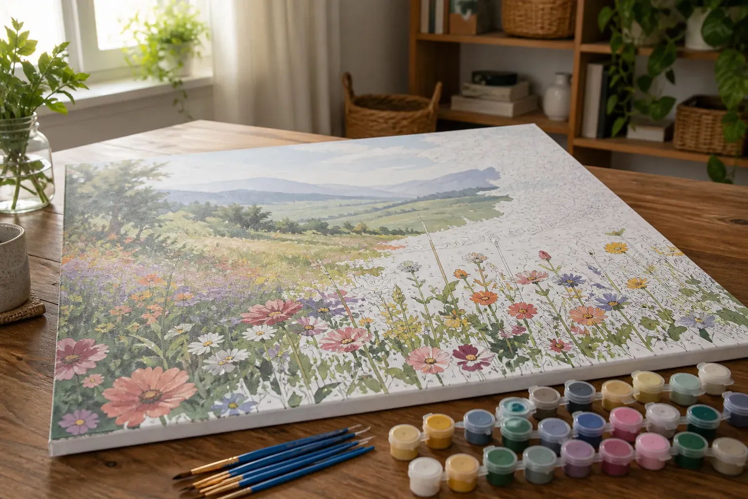 La peinture par numéro adulte grand format se choisit selon votre mur
