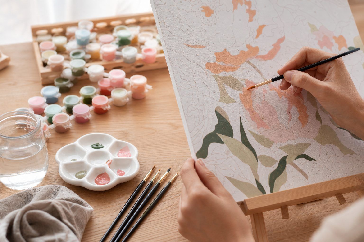 Quel matériel et quelle peinture utiliser sur la toile ?