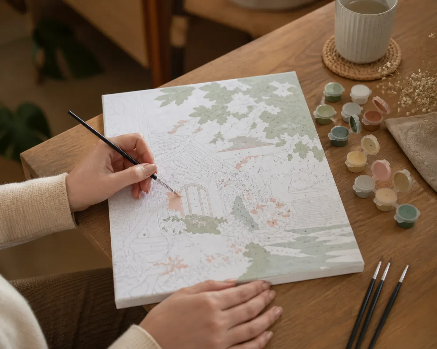 La peinture par numéro facile aide à débuter et à décorer