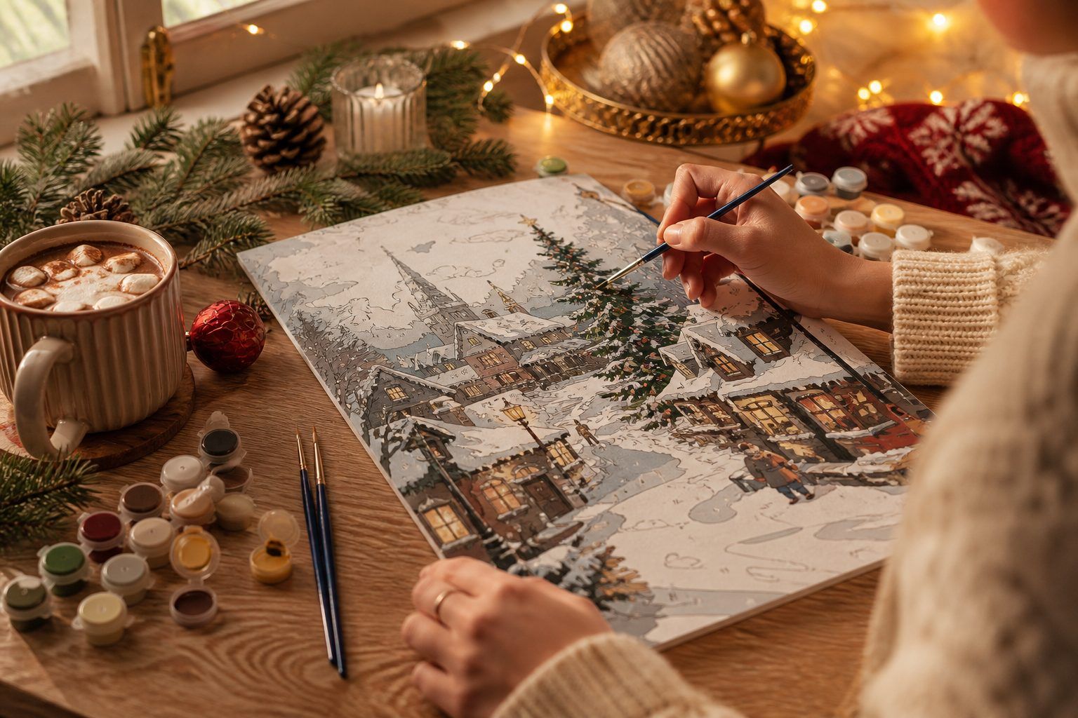 La peinture numérotée pour vivre la magie de Noël sans se compliquer