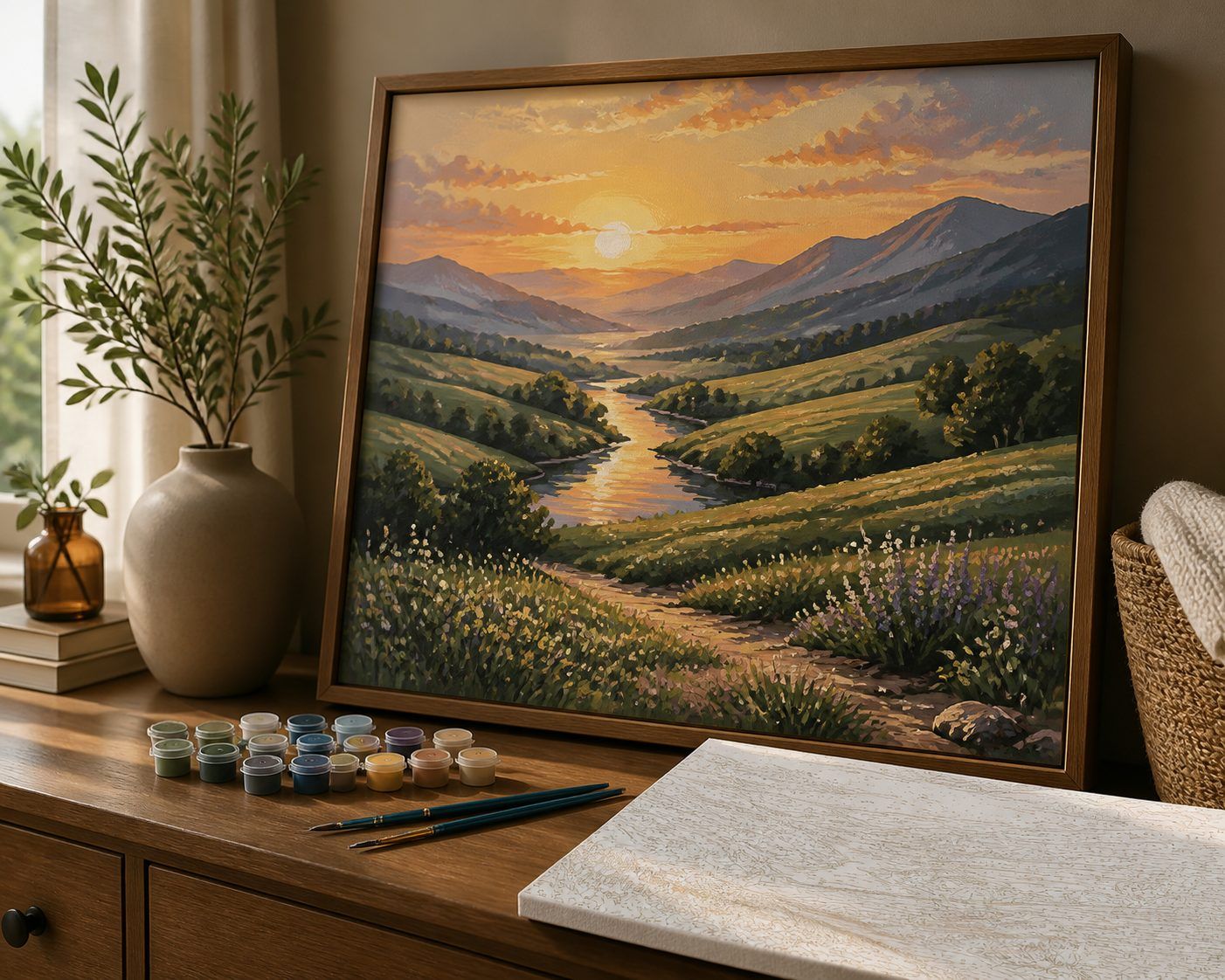 Un paysage peint pour décorer, encadrer ou offrir