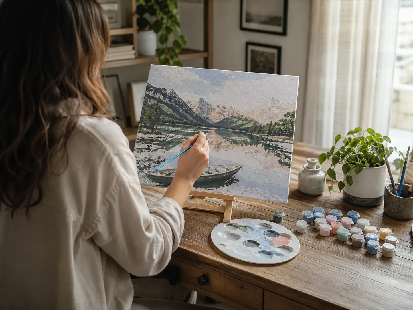 Votre photo devient une peinture par numéros personnalisée