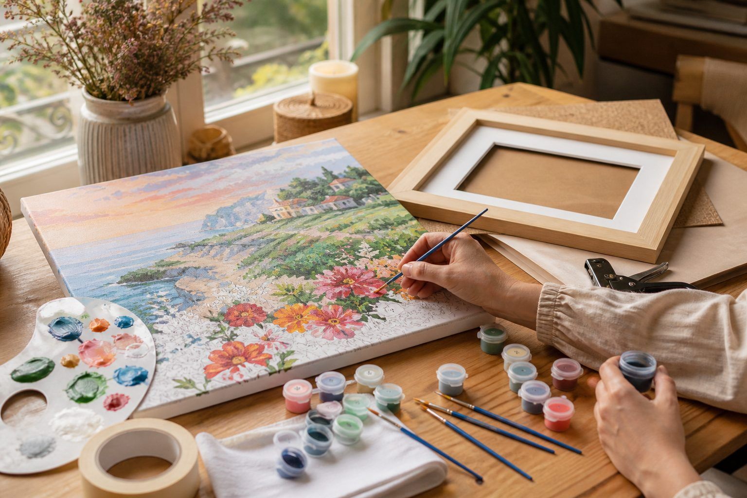 Peinture sur toile : préparer, finir et encadrer son tableau